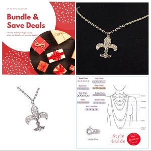 Classic Fleur De Lis pendant & necklace
